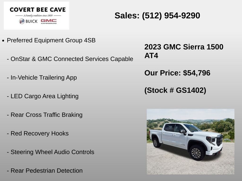 Used Car 2023 Gmc Sierra 1500  At4 For Sale Under $60,000 In Austin, Texas