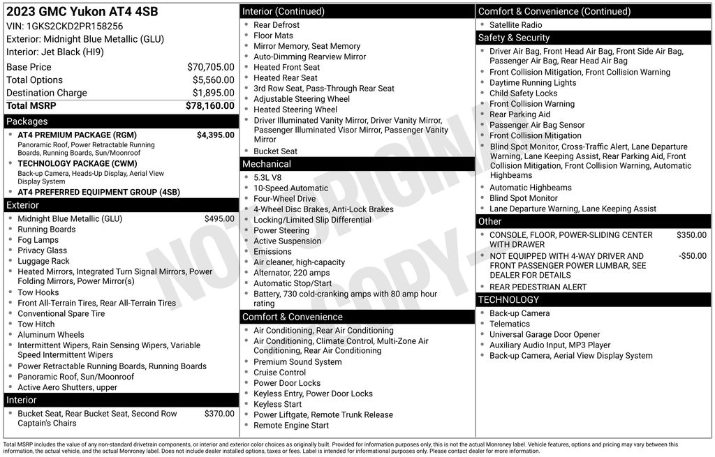 Used Car 2023 Gmc Yukon  At4 For Sale Under $60,000 In Austin, Texas