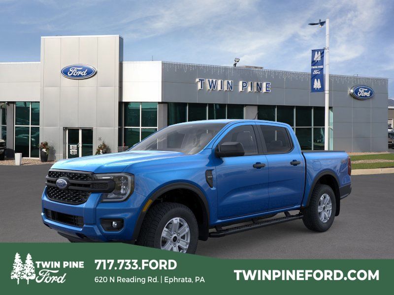 Velocity Blue Metallic 2025 Ford Ranger XL SuperCrew 4WD Pickup Truck Four-Wheel Drive Automatic