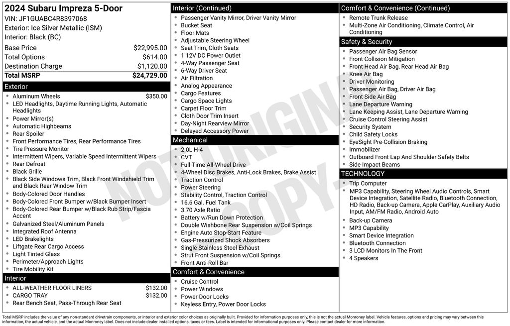 2024 Subaru Impreza Base 5-Door