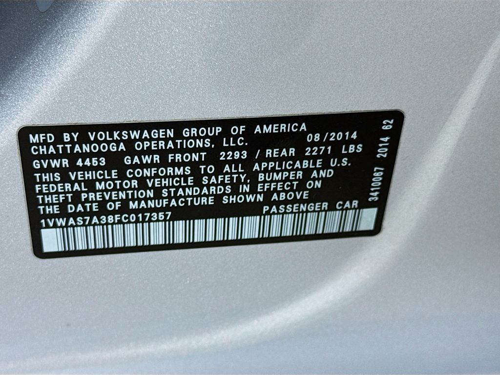 Used Car 2015 Volkswagen Passat  1.8t S For Sale Under $10,000 In Austin, Texas