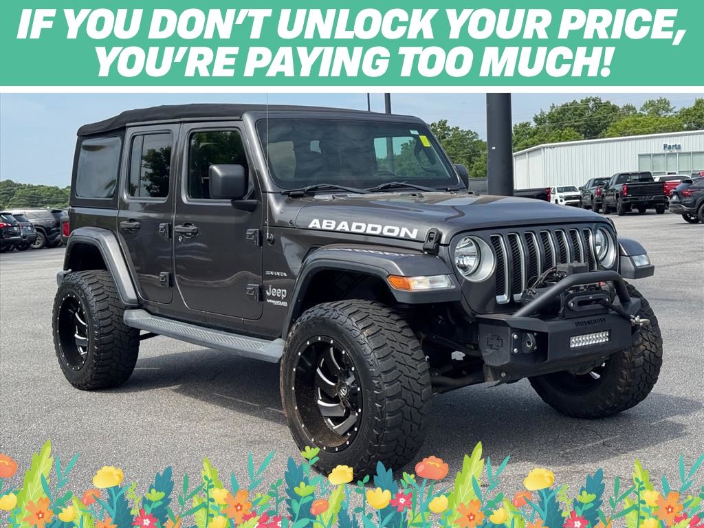 Gray (Granite Crystal Metallic Clearcoat) 2018 Jeep Wrangler Unlimited Sahara 4WD SUV / Crossover Four-Wheel Drive 8-Speed Automatic