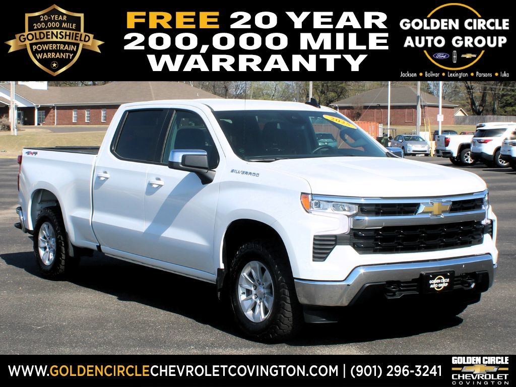 Summit White 2025 Chevrolet Silverado 1500 Pickup Truck Four-Wheel Drive Automatic