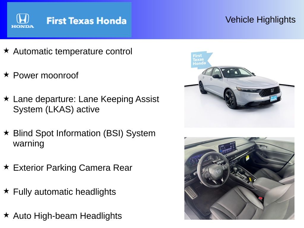 Used Car 2025 Honda Accord Hybrid  Sport-l For Sale In Austin, Texas