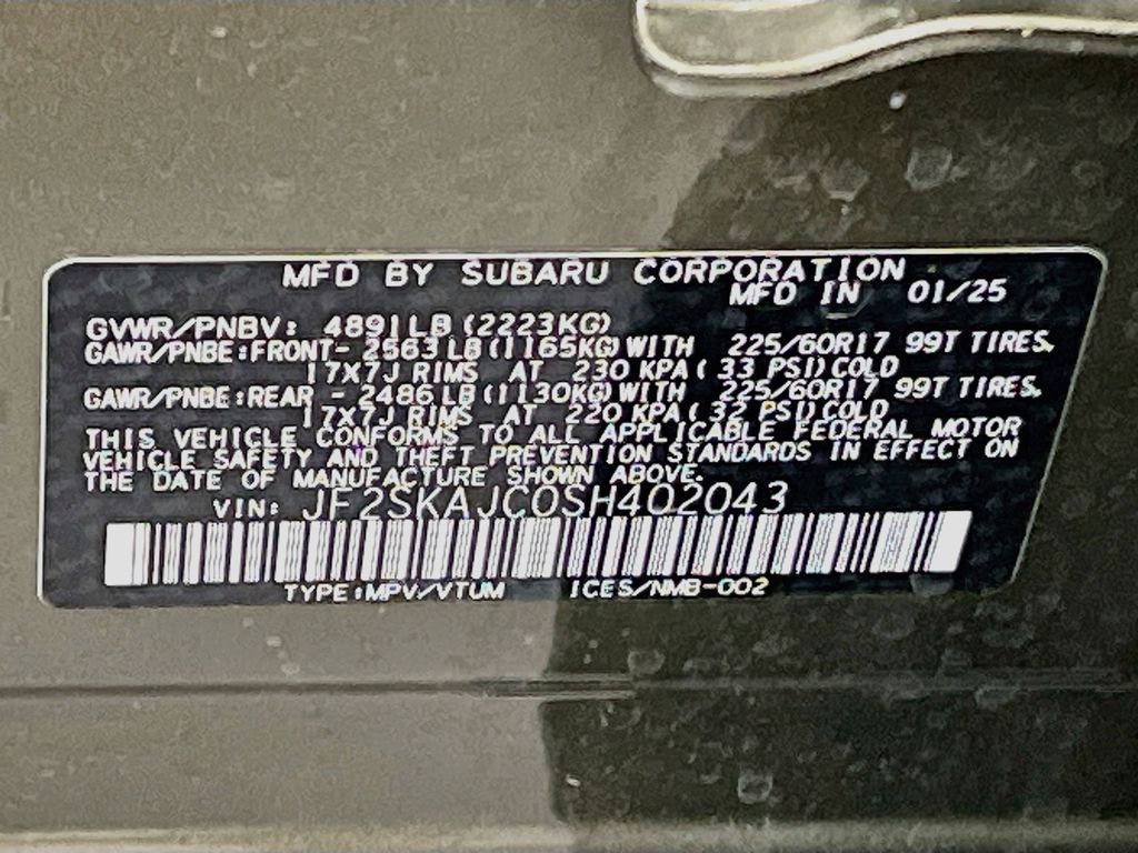 Used 2025 Autumn Green Metallic Subaru Wilderness image 34