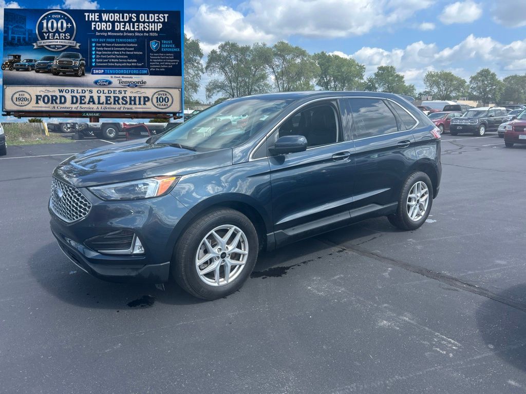 Blue Metallic 2024 Ford Edge SUV / Crossover All-Wheel Drive 8-Speed Automatic
