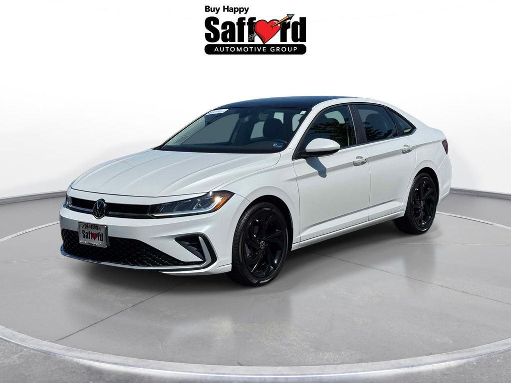 Pure White 2025 Volkswagen Jetta SE FWD Sedan Front-Wheel Drive 8-Speed Automatic