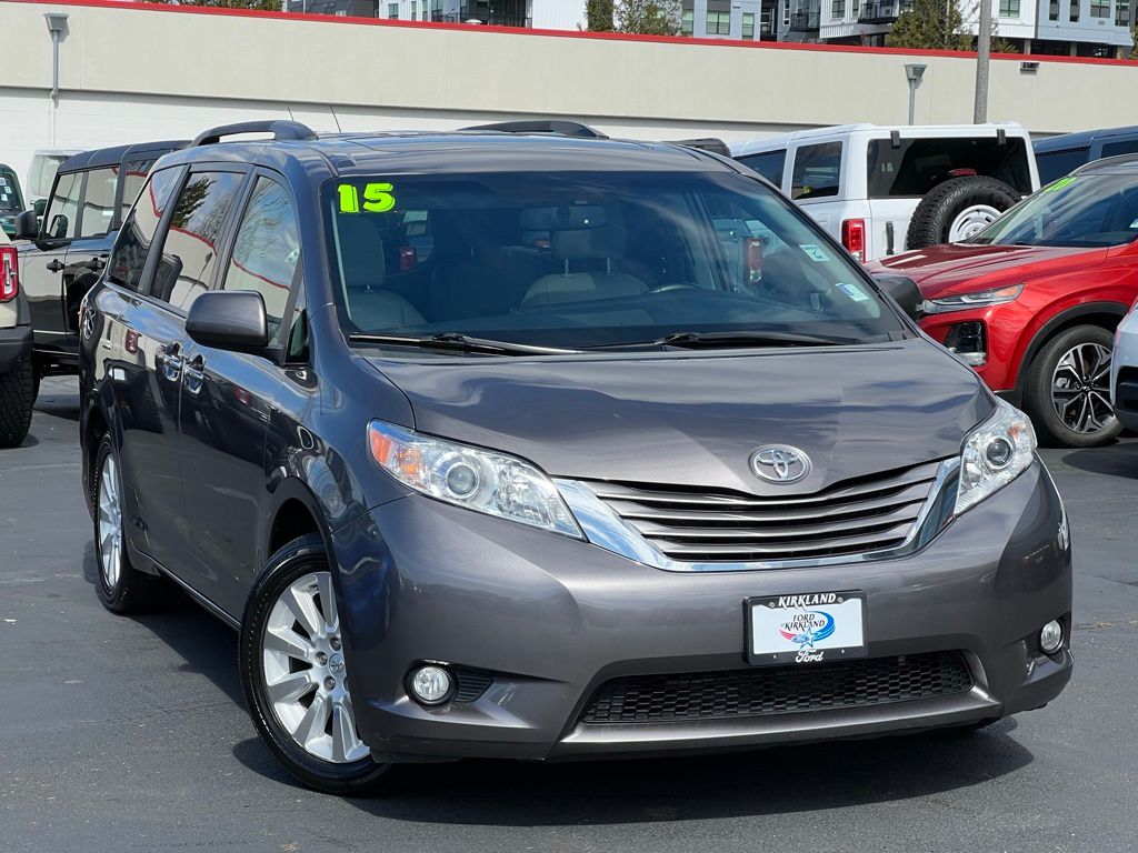 Predawn Gray Mica 2015 Toyota Sienna XLE Premium 7-Passenger AWD Minivan All-Wheel Drive 6-Speed Automatic Overdrive