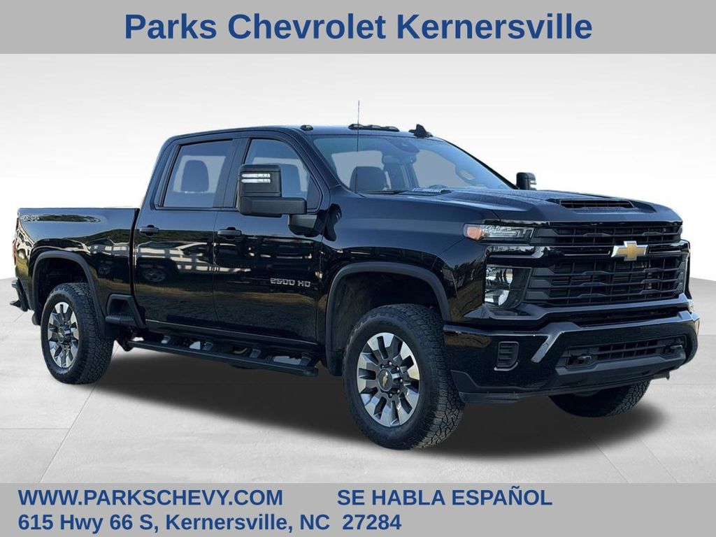 Black 2024 Chevrolet Silverado 2500HD Pickup Truck Four-Wheel Drive Automatic