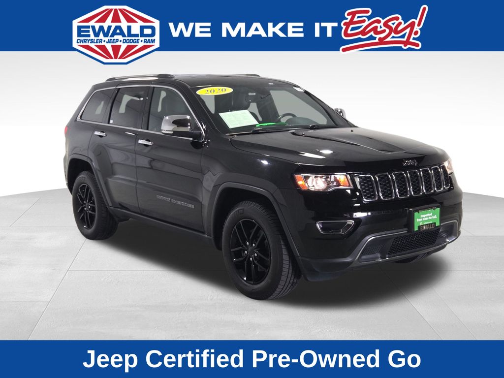 Diamond Black Crystal Pearlcoat 2020 Jeep Grand Cherokee SUV / Crossover Four-Wheel Drive 8-Speed Automatic