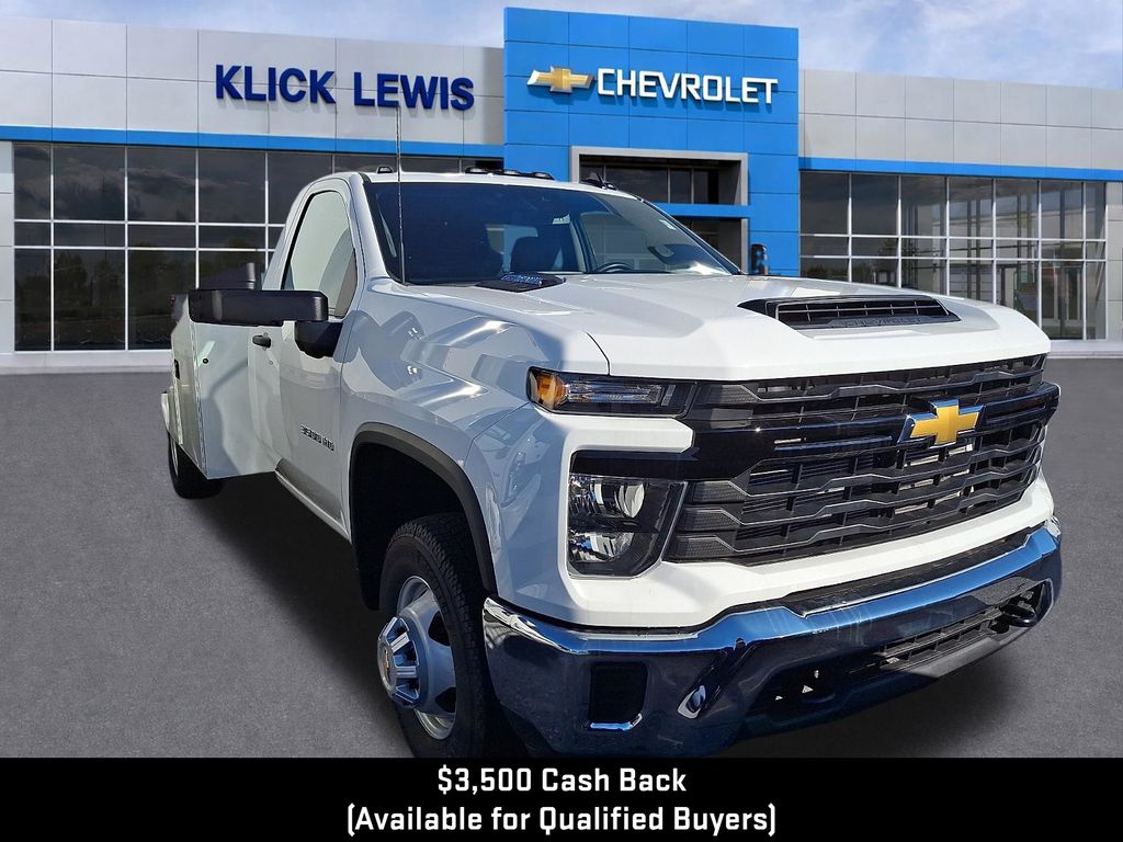 2025 Chevrolet Silverado 3500HD Work Truck White at Klick Lewis Buick Chevrolet