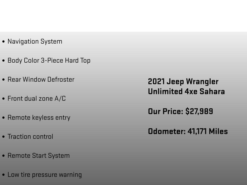 2021 Jeep Wrangler Unlimited Sahara 4xe Gray at Grove City Ford