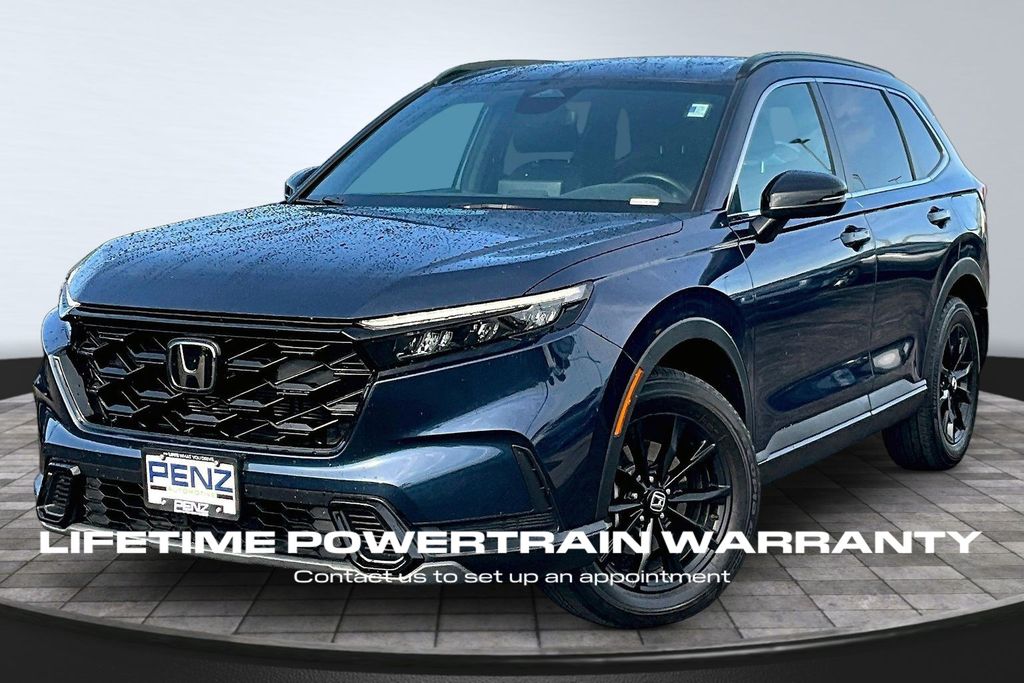 Canyon River Blue Metallic 2025 Honda CR-V Hybrid SUV / Crossover All-Wheel Drive Continuously Variable Transmission