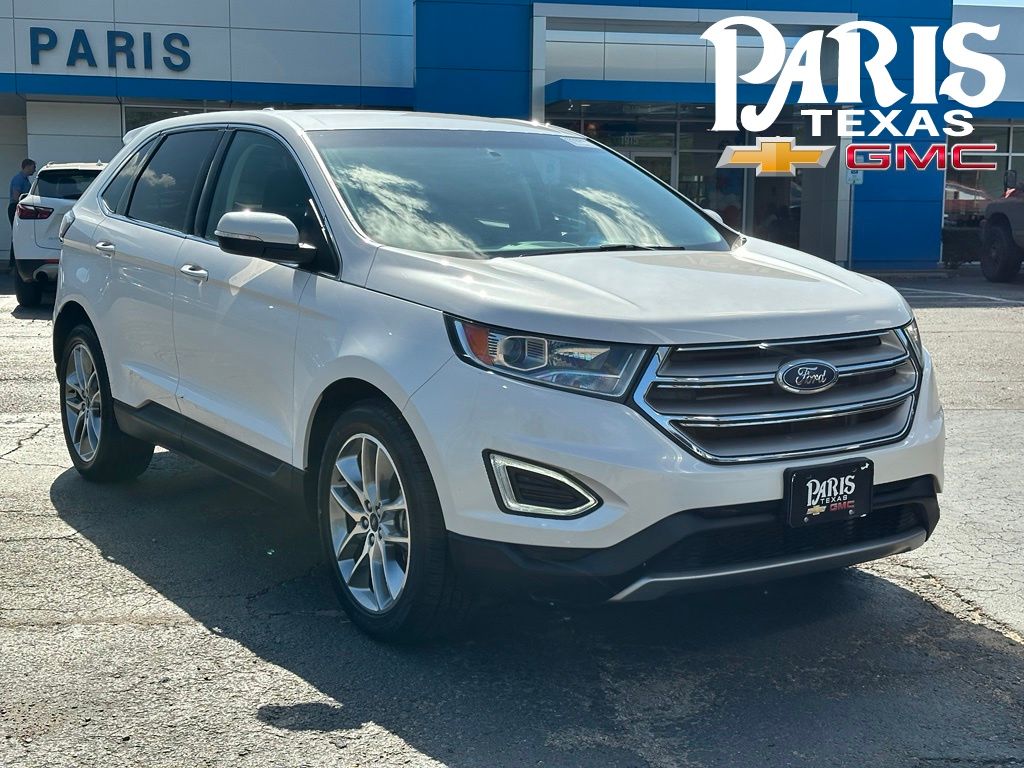 White Platinum Clearcoat Metallic 2016 Ford Edge SUV / Crossover Front-Wheel Drive 6-Speed Automatic