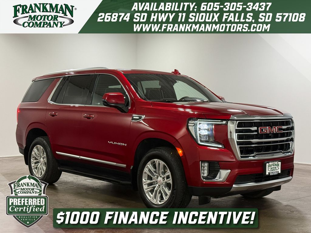 Volcanic Red Tintcoat 2023 GMC Yukon SLT 4WD SUV / Crossover Four-Wheel Drive
