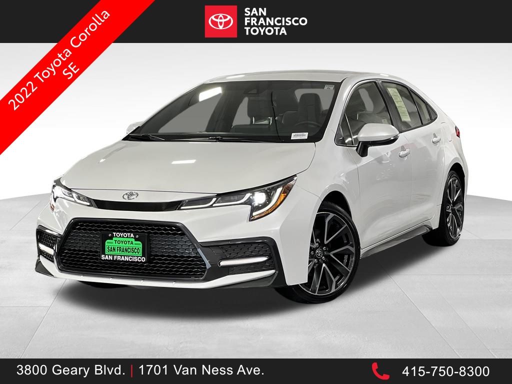 White (Wind Chill Pearl) 2022 Toyota Corolla Sedan Front-Wheel Drive Continuously Variable Transmission