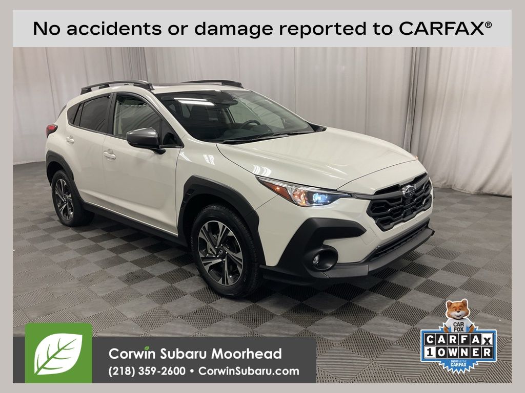 Crystal White Pearl 2025 Subaru Crosstrek Premium AWD SUV / Crossover All-Wheel Drive Continuously Variable Transmission