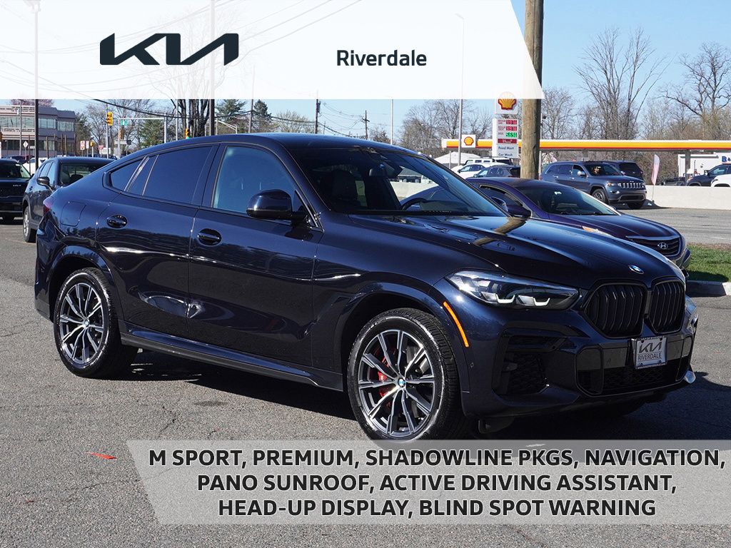 Carbon Black Metallic 2023 BMW X6 SUV / Crossover All-Wheel Drive 8-Speed Automatic