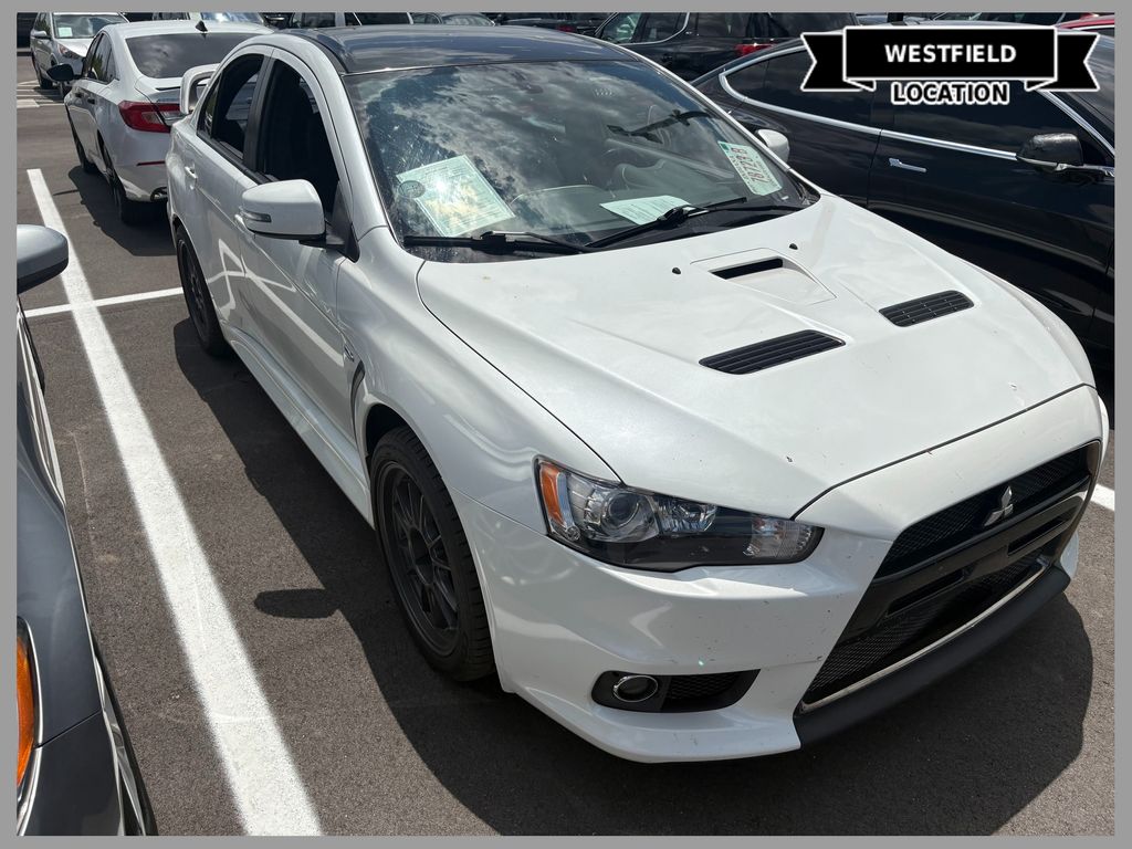 Diamond White 2015 Mitsubishi Lancer Evolution Sedan All-Wheel Drive 5-Speed Manual