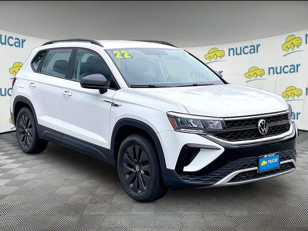 White 2022 Volkswagen Taos SUV / Crossover All-Wheel Drive 7-Speed Dual Clutch