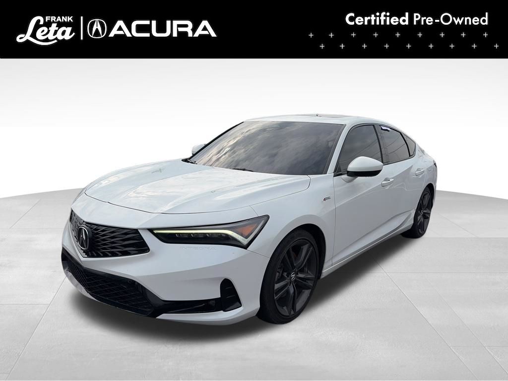 Platinum White Pearl 2025 Acura Integra FWD with A-SPEC Package Sedan Front-Wheel Drive Continuously Variable Transmission