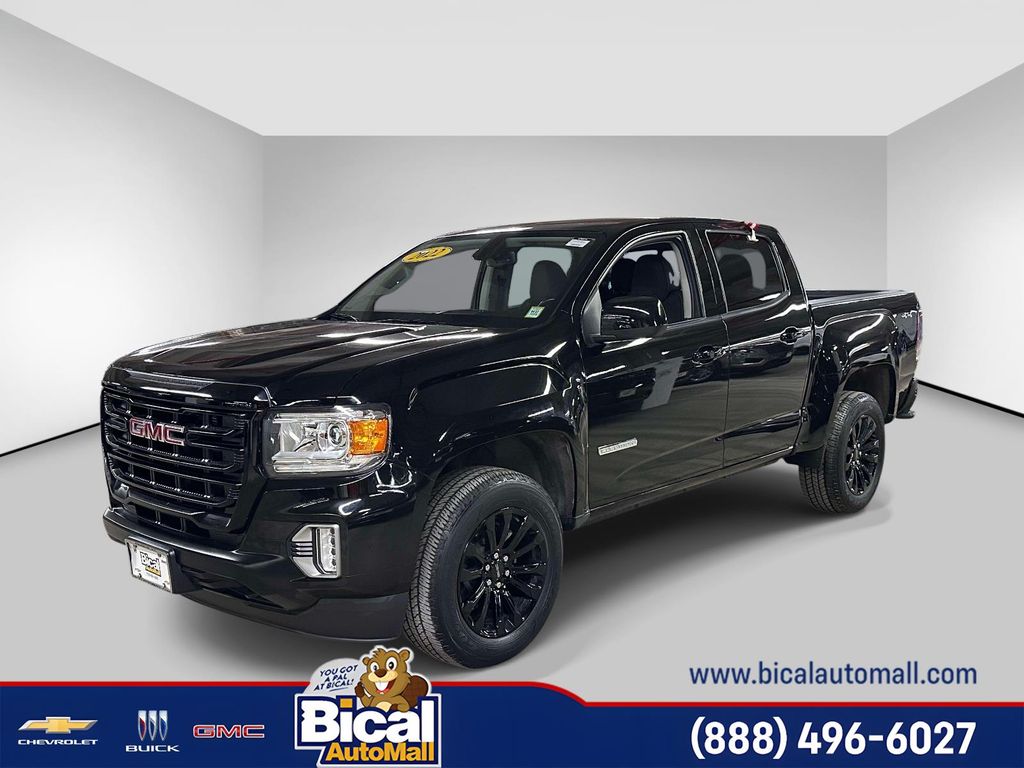 Onyx Black 2022 GMC Canyon Elevation Crew Cab 4WD Pickup Truck Four-Wheel Drive 8-Speed Automatic