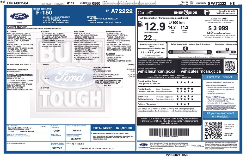 Used 2025 Blue Ford Tremor image 29