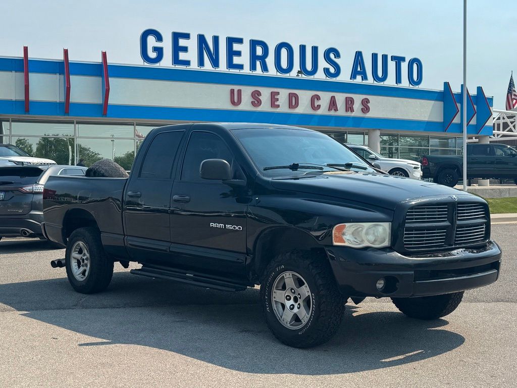 Black 2004 Dodge RAM 1500 Pickup Truck Rear-Wheel Drive 5-Speed Automatic