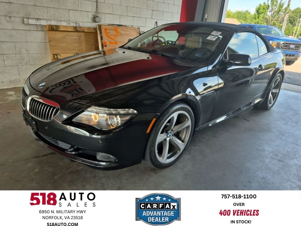 Black Sapphire Metallic 2009 BMW 6 Series Convertible Rear-Wheel Drive 6-Speed Automatic