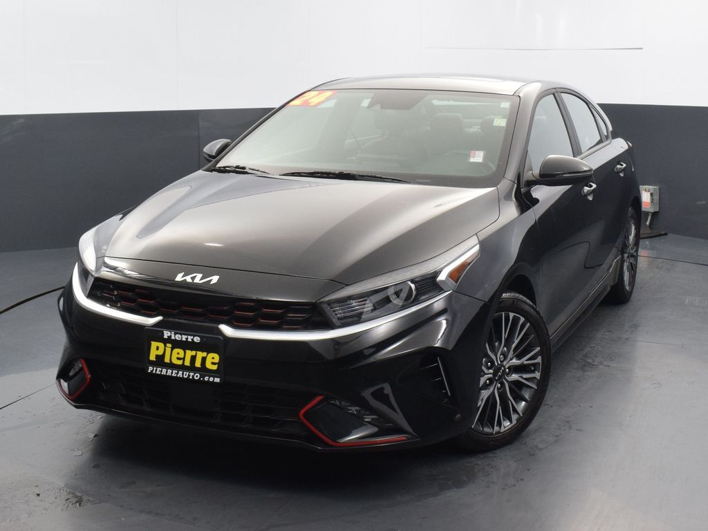 Aurora Black Pearl 2024 Kia Forte GT-Line FWD Sedan Front-Wheel Drive Continuously Variable Transmission