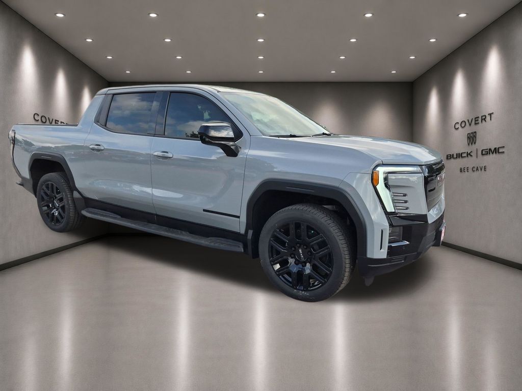 Gray 2026 GMC Sierra EV Elevation Crew Cab (Standard Range) e4WD Pickup Truck All-Wheel Drive 1-Speed Automatic