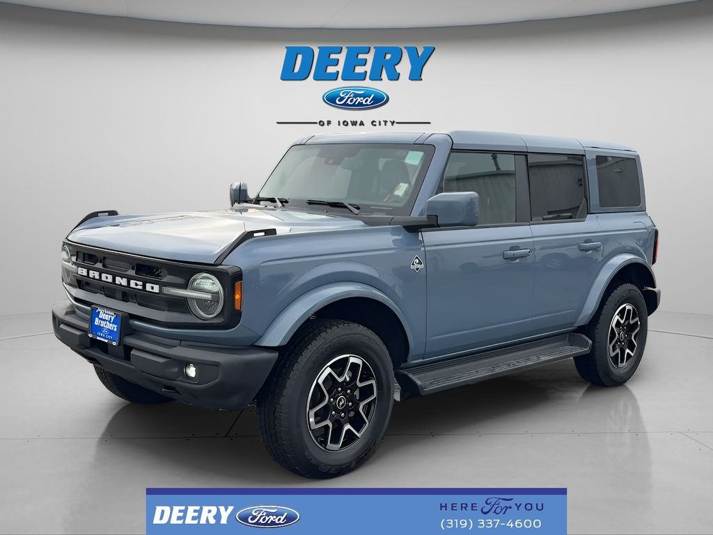 Blue (Azure Gray Metallic) 2025 Ford Bronco Outer Banks 4-Door 4WD SUV / Crossover Four-Wheel Drive 10-Speed Automatic