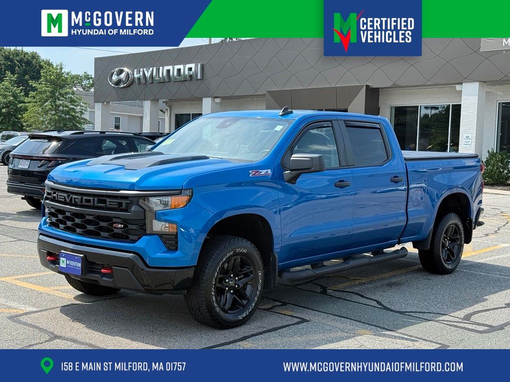 Glacier Blue Metallic 2023 Chevrolet Silverado 1500 Pickup Truck Four-Wheel Drive 8-Speed Automatic
