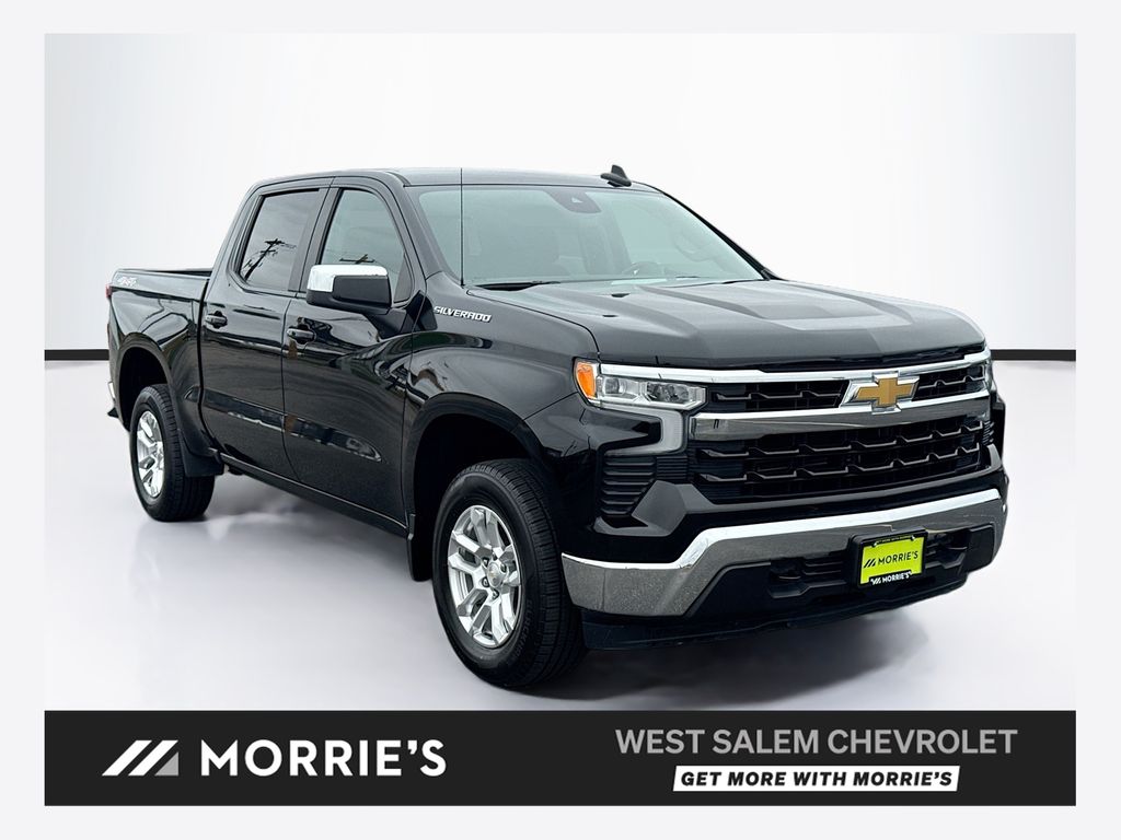 Black 2023 Chevrolet Silverado 1500 LT Crew Cab 4WD Pickup Truck Four-Wheel Drive 8-Speed Automatic