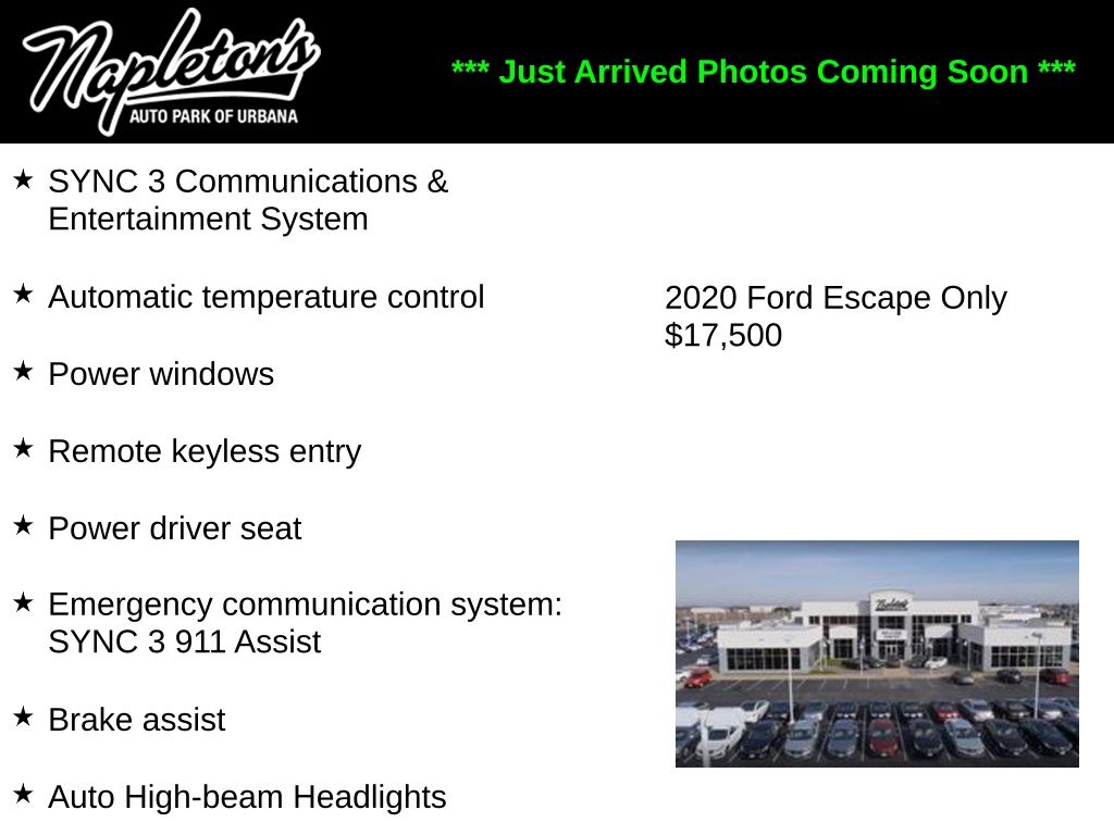 Dark Persian Green Metallic 2020 Ford Escape SUV / Crossover All-Wheel Drive 8-Speed Automatic