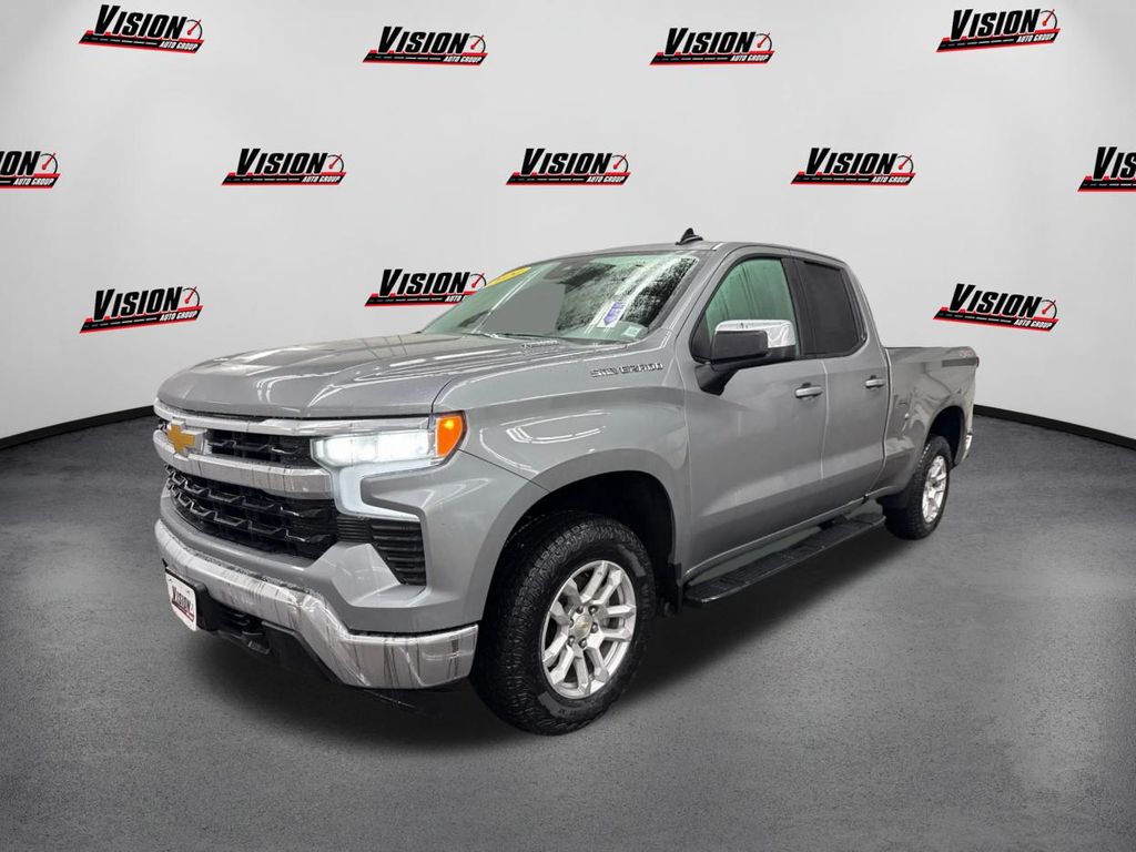Sterling Gray Metallic 2024 Chevrolet Silverado 1500 LT Double Cab 4WD Pickup Truck Four-Wheel Drive 8-Speed Automatic