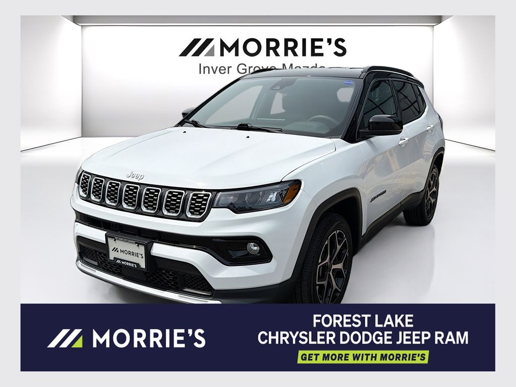 Bright White Clearcoat 2025 Jeep Compass SUV / Crossover Four-Wheel Drive 8-Speed Automatic