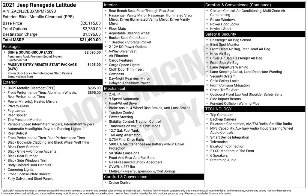 Used 2021 Teal Jeep Latitude image 5