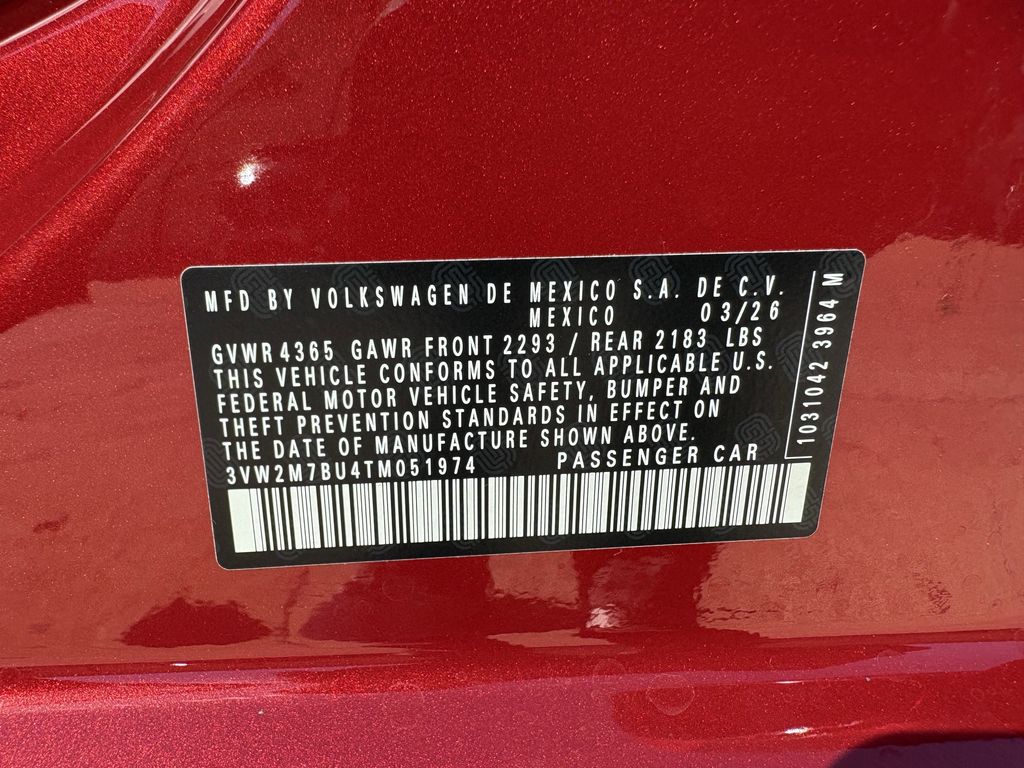 2026 Volkswagen Jetta GLI 2.0T Autobahn Red at DeMontrond Auto Country