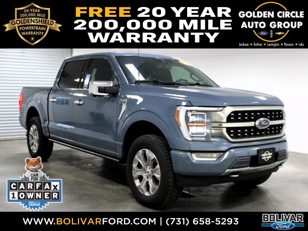 Blue (Azure Gray Metallic Tri-Coat) 2023 Ford F-150 Pickup Truck Four-Wheel Drive Automatic