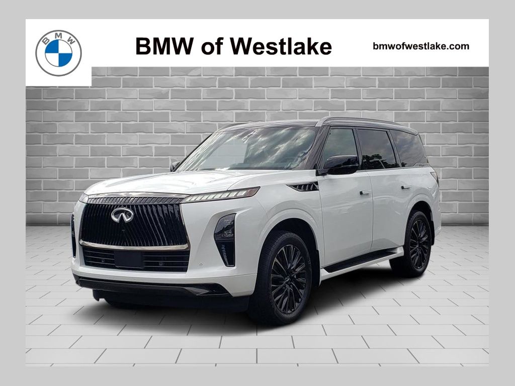 Radiant White/Black Obsidian 2026 INFINITI QX80 Autograph 4WD SUV / Crossover All-Wheel Drive 9-Speed Automatic