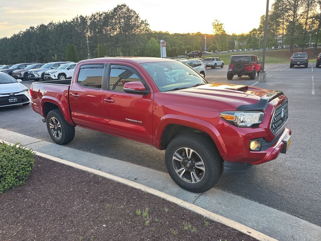 Barcelona Red Metallic 2019 Toyota Tacoma TRD Sport Double Cab 4WD Pickup Truck Four-Wheel Drive 6-Speed Manual