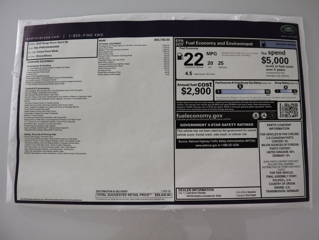 Thumbnail: 2025 Land Rover Range Rover Sport - 9