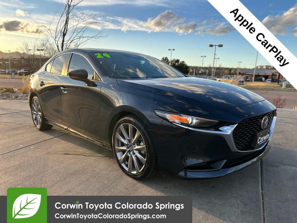 Deep Crystal Blue Mica 2024 Mazda MAZDA3 2.5 S Preferred Sedan FWD Sedan Front-Wheel Drive 6-Speed Automatic