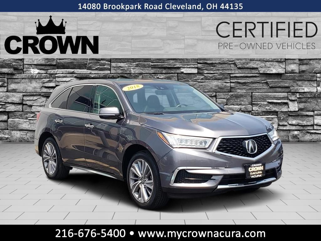 Gray (Modern Steel Metallic) 2018 Acura MDX SUV / Crossover All-Wheel Drive 9-Speed Automatic