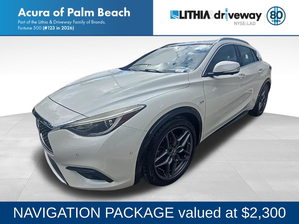 Majestic White 2019 INFINITI QX30 SUV / Crossover Front-Wheel Drive 7-Speed Automatic Overdrive