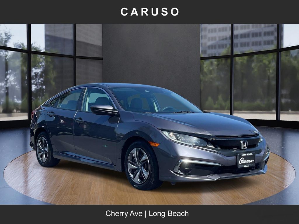 Gray 2020 Honda Civic Sedan Front-Wheel Drive Continuously Variable Transmission