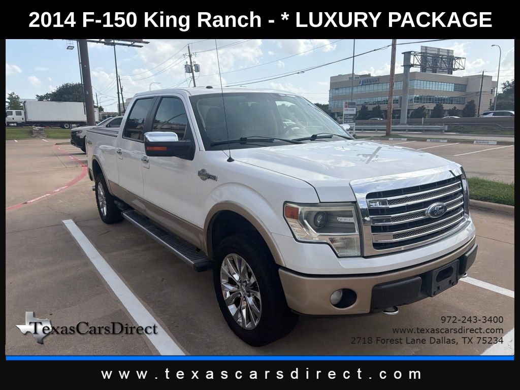 White Platinum Clearcoat Metallic 2014 Ford F-150 Pickup Truck Four-Wheel Drive 6-Speed Automatic
