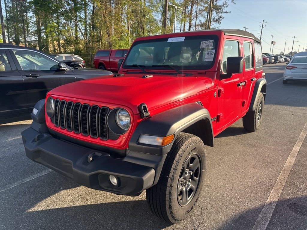 Firecracker Red Clearcoat 2024 Jeep Wrangler Sport 4-Door 4WD SUV / Crossover Four-Wheel Drive 8-Speed Automatic