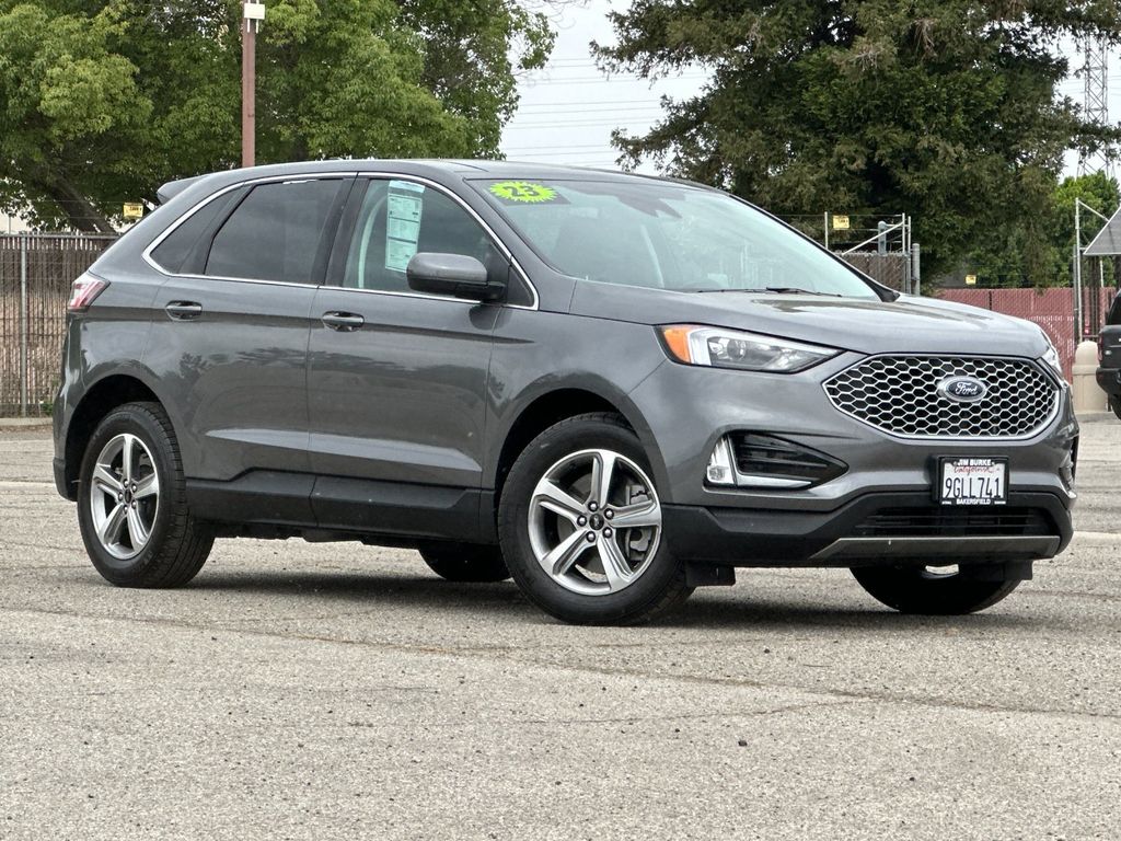 Carbonized Gray Metallic 2023 Ford Edge SEL AWD SUV / Crossover All-Wheel Drive 8-Speed Automatic